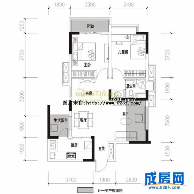 万科金色领域户型图,点击放大