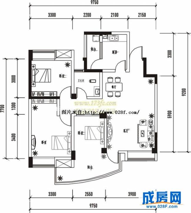 天晨花溪碧户型图,点击放大