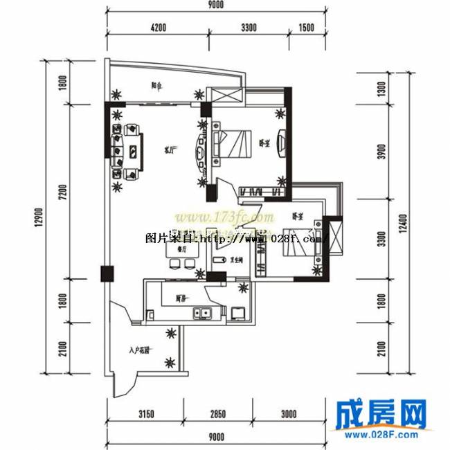 天晨花溪碧户型图,点击放大
