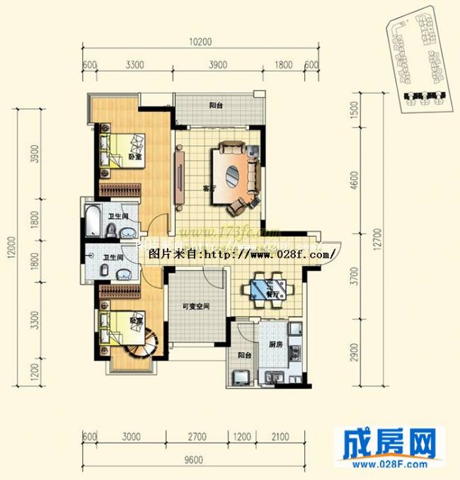 锦丽华庭户型图,点击放大
