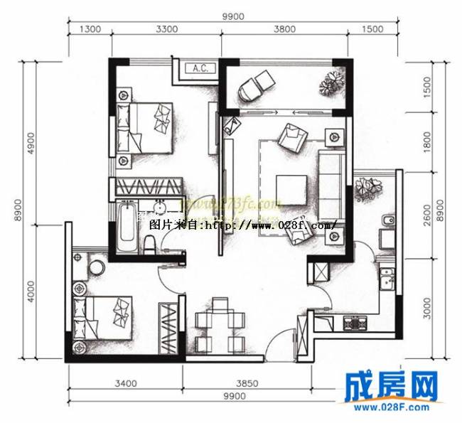 优品道墅二十一户型图,点击放大