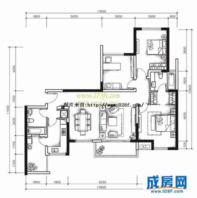 优品道墅二十一户型图,点击放大