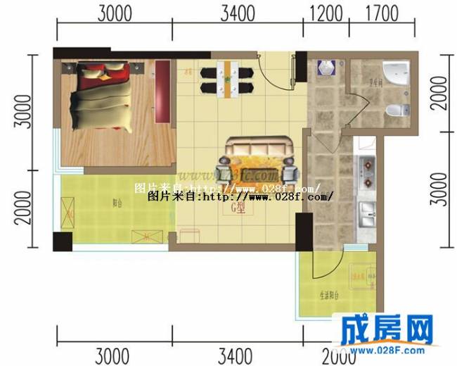 双楠偶寓户型图,点击放大
