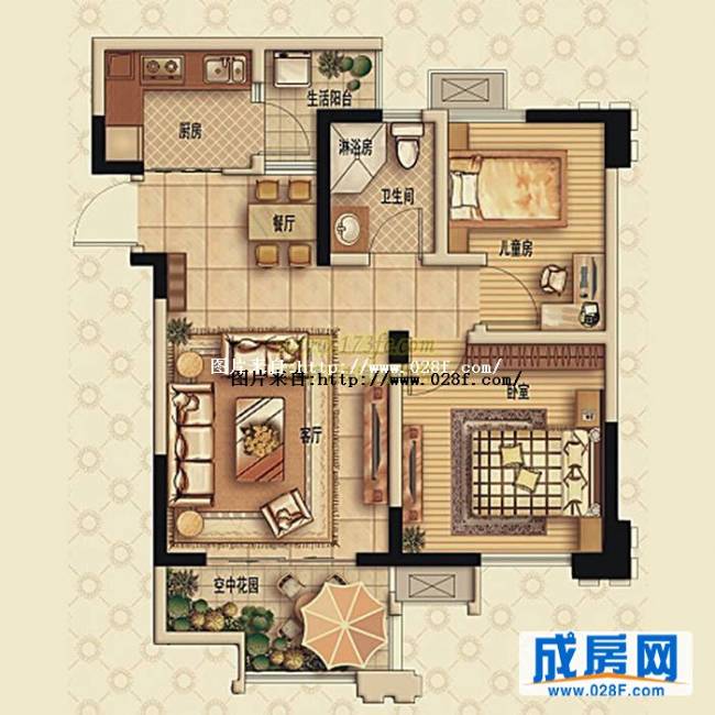 欧洲印象户型图,点击放大