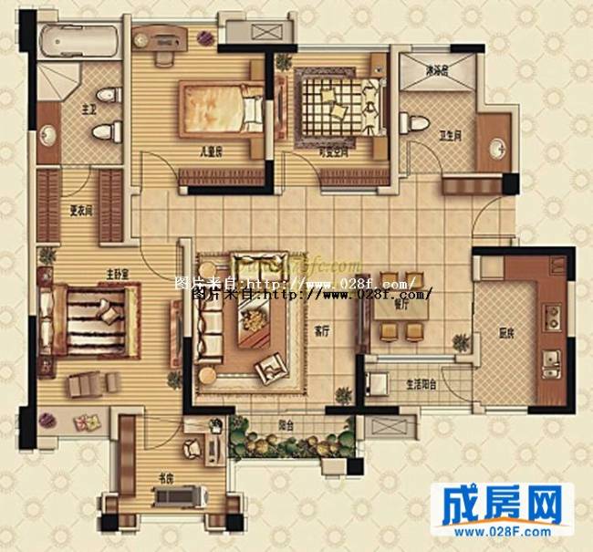 欧洲印象户型图,点击放大