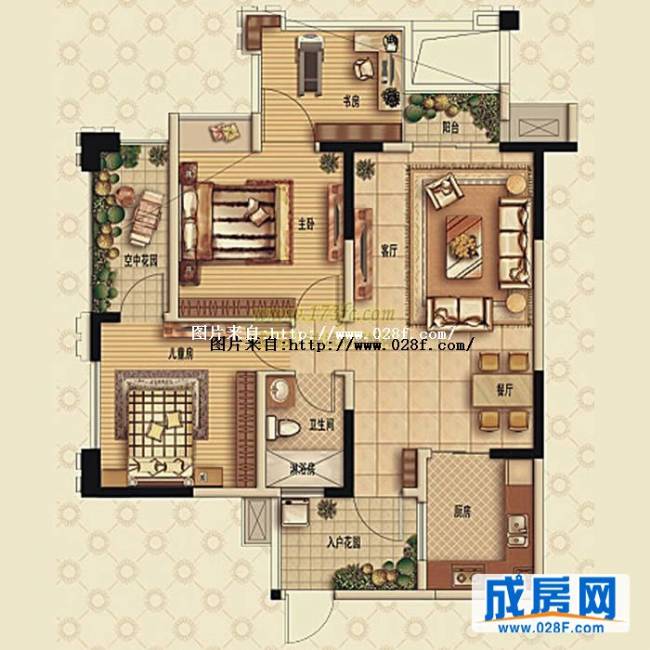 欧洲印象户型图,点击放大