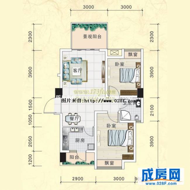 西区银座户型图,点击放大