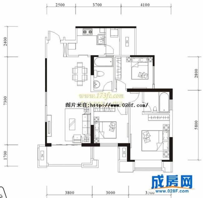 远洋朗郡户型图,点击放大