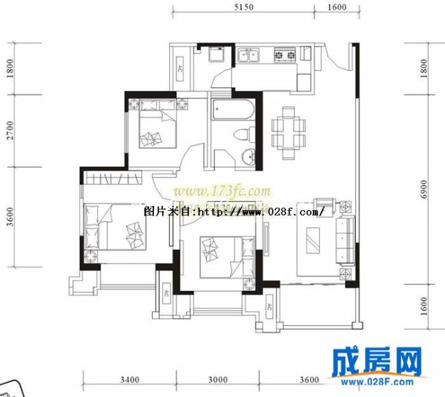 远洋朗郡户型图,点击放大