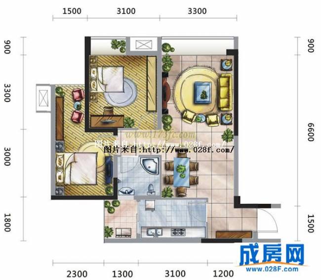 大王钰城户型图,点击放大
