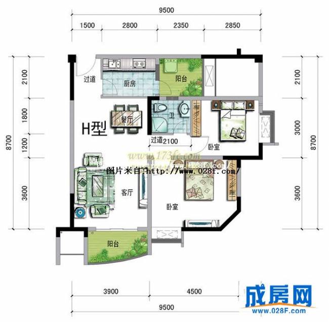 民生新干线户型图,点击放大