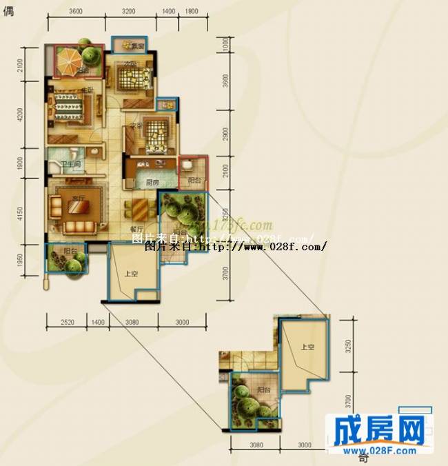 金沙云庭户型图,点击放大