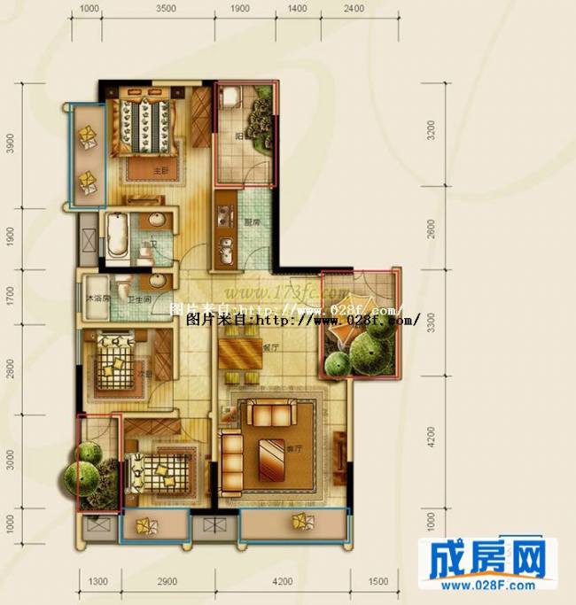 网站首页 成都新房 户型赏析 金沙云庭 → 户型图:  当前第 8 张 共