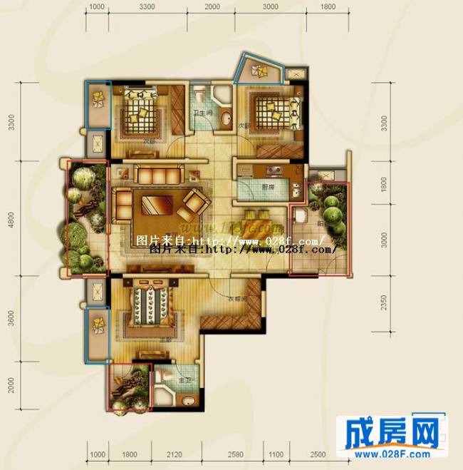 金沙云庭户型图,点击放大