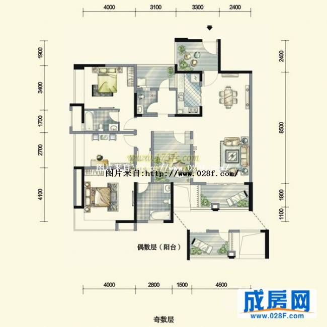 中房金沙海棠户型图,点击放大