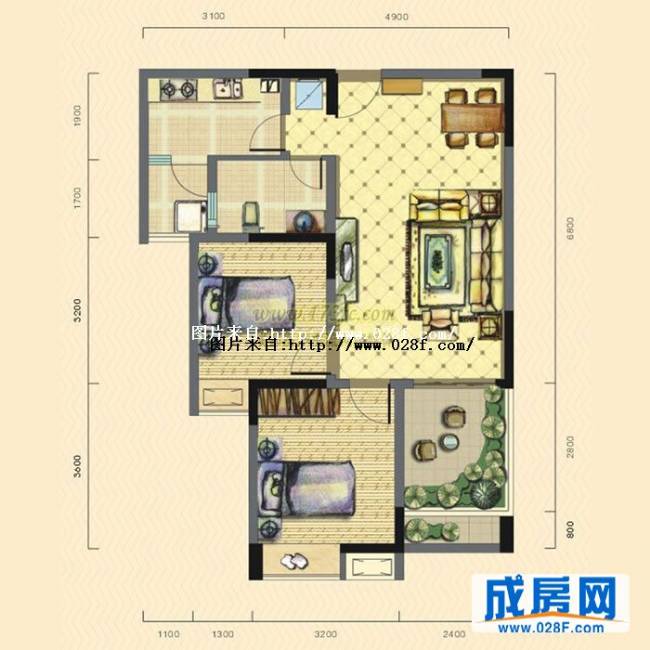 凤凰山1号户型图,点击放大