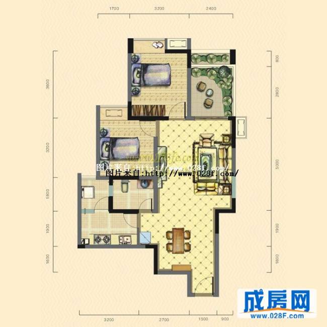 凤凰山1号户型图,点击放大