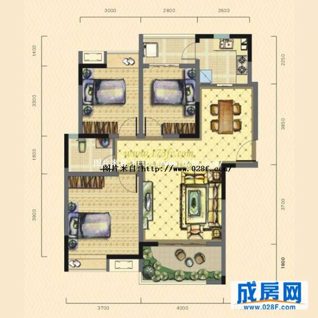 凤凰山1号户型图,点击放大