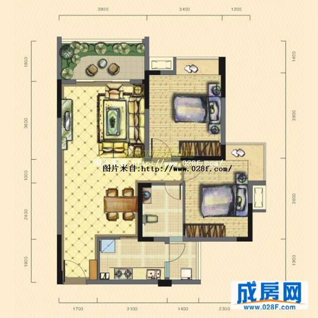 凤凰山1号户型图,点击放大