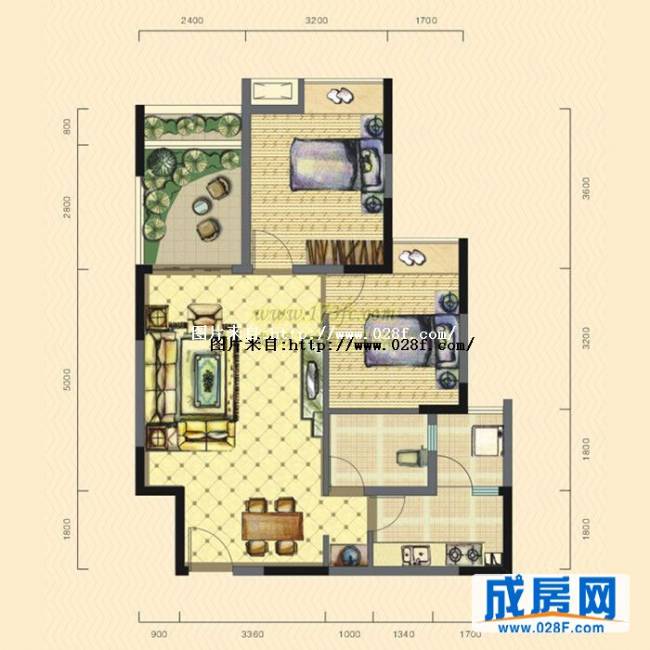 凤凰山1号户型图,点击放大