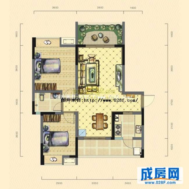凤凰山1号户型图,点击放大