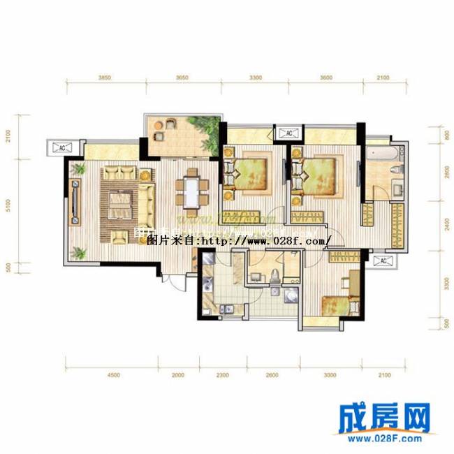 都城雅颂居户型图,点击放大