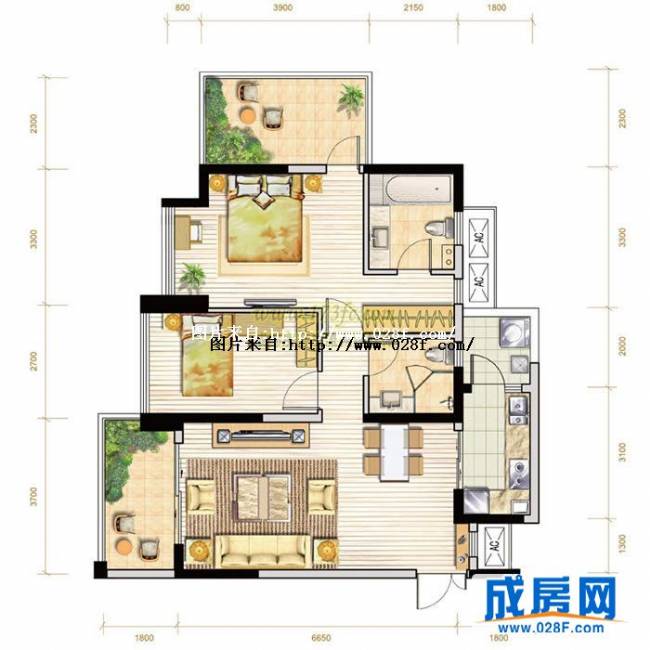 都城雅颂居户型图,点击放大