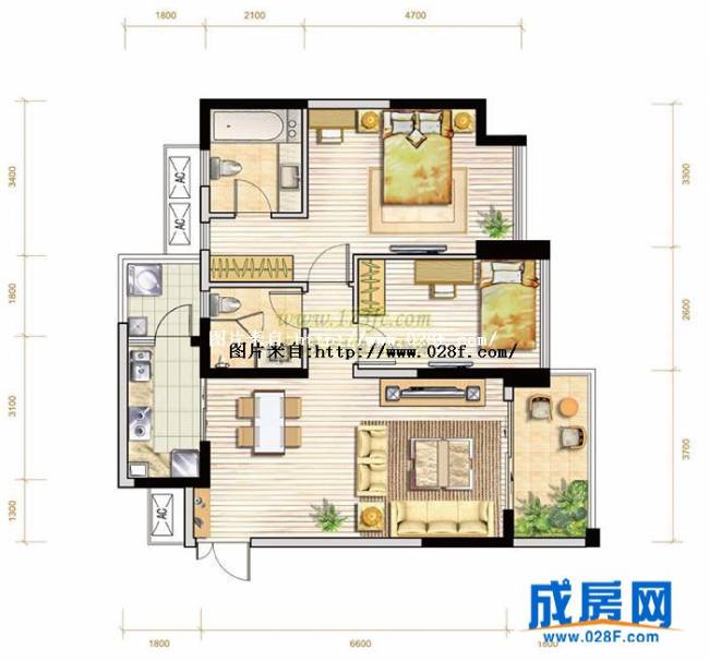 都城雅颂居户型图,点击放大