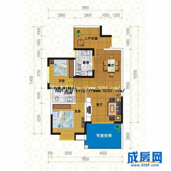 天府香城印象户型图,点击放大