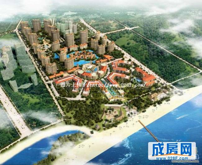 海南白金海岸小区环境,点击放大