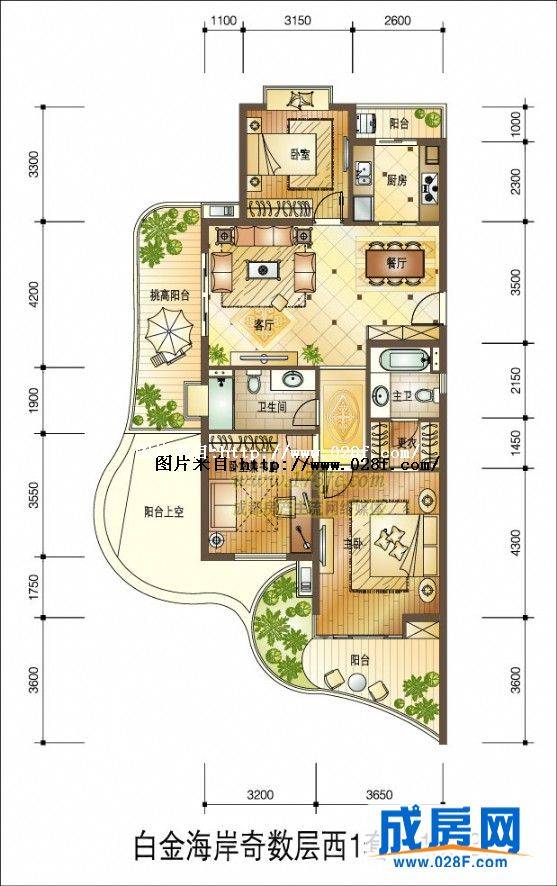 海南白金海岸户型图,点击放大