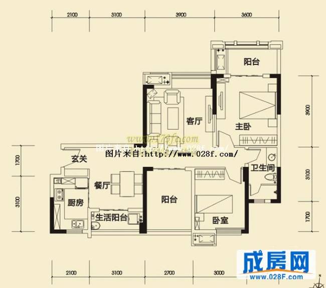 中海锦城户型图,点击放大