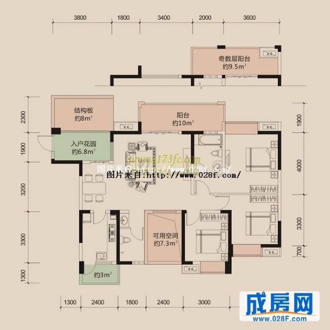 洛森堡新殿户型图,点击放大