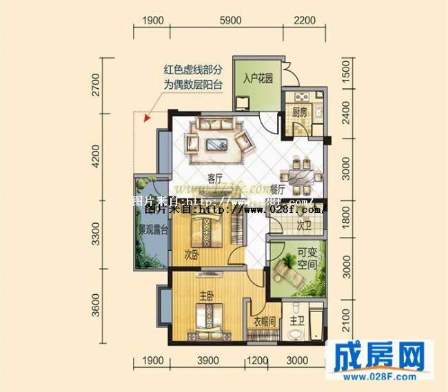炬星幸福里户型图,点击放大