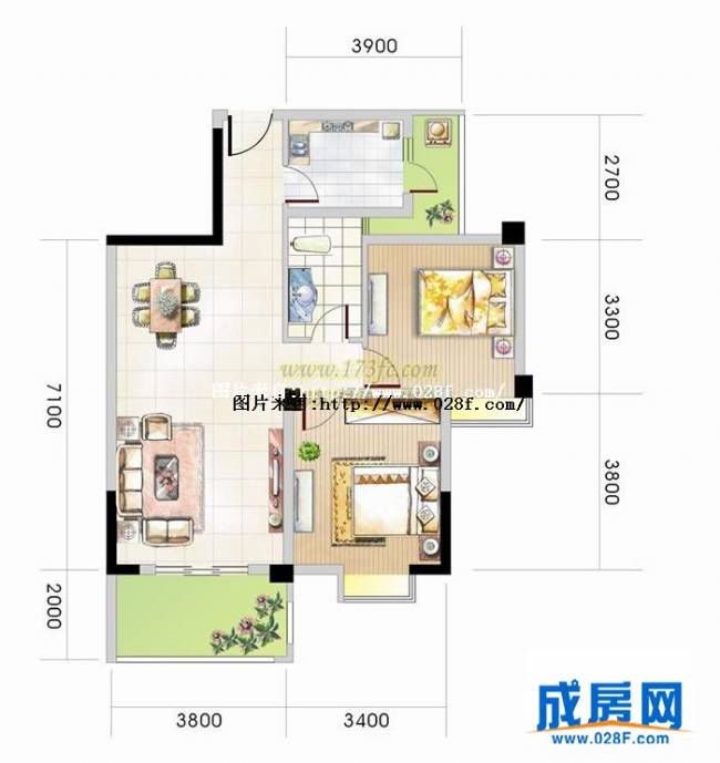 嘉和瑞景户型图,点击放大