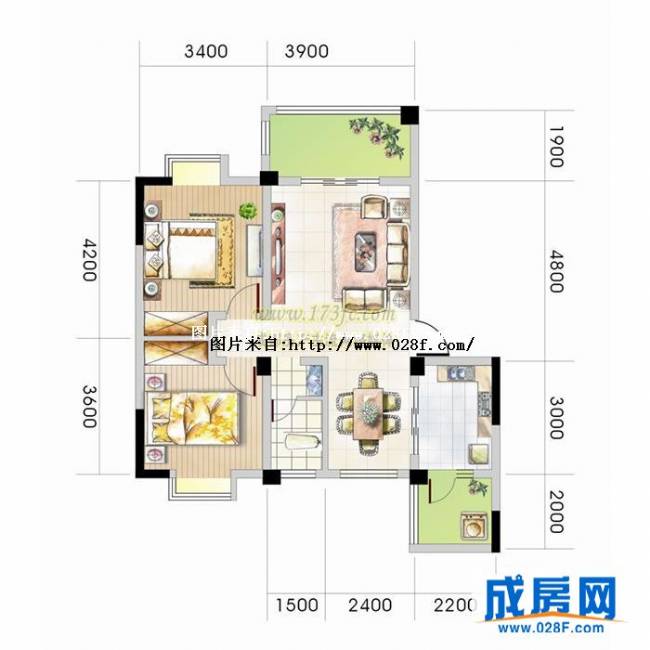 嘉和瑞景户型图,点击放大