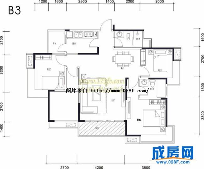 鲜花大院户型图,点击放大