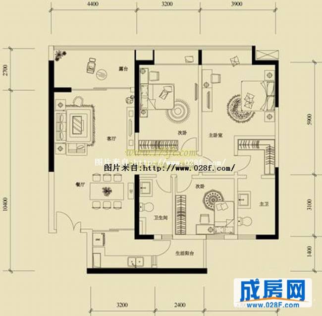 富力丽思国际公馆户型图,点击放大