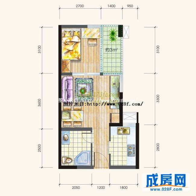 锦城华府户型图,点击放大