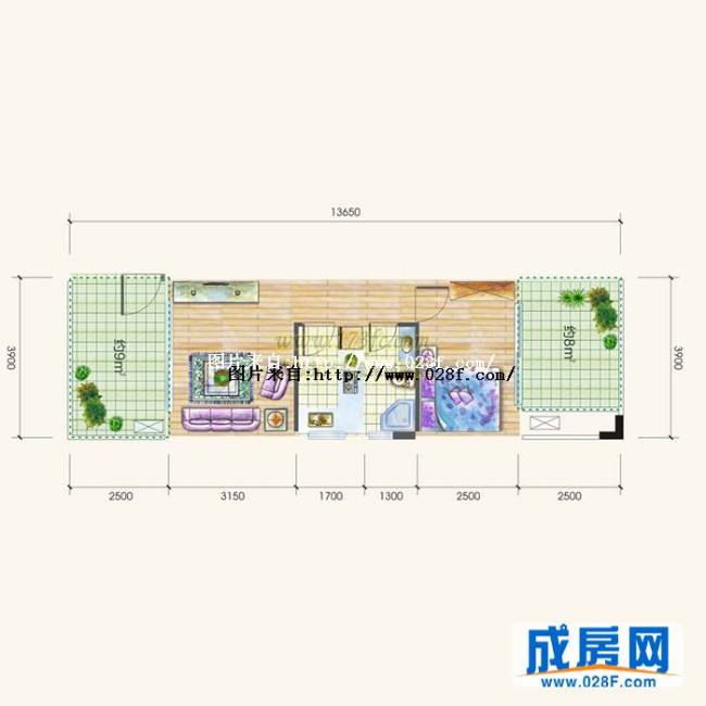 锦城华府户型图,点击放大