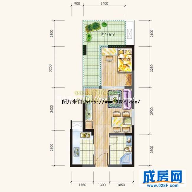 锦城华府户型图,点击放大