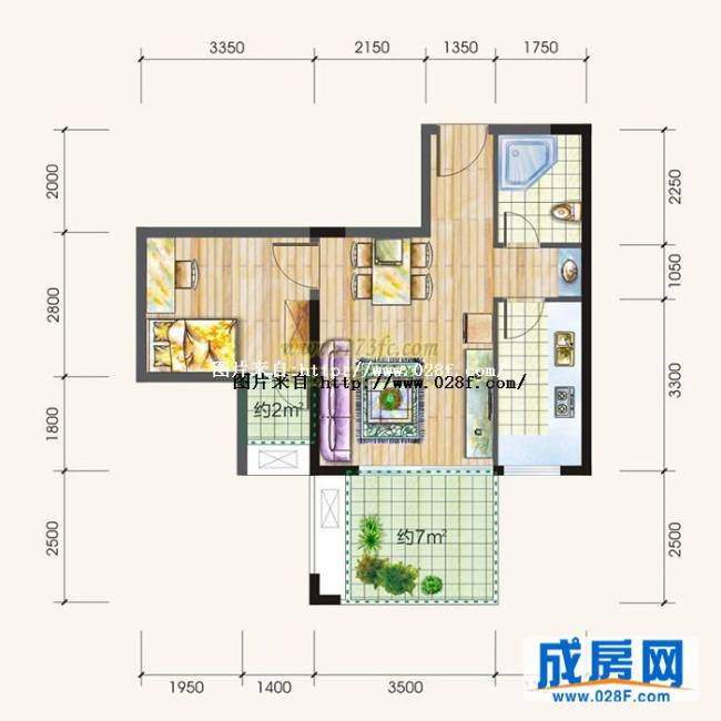 锦城华府户型图,点击放大