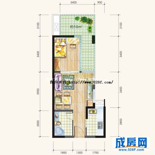 锦城华府户型图,点击放大