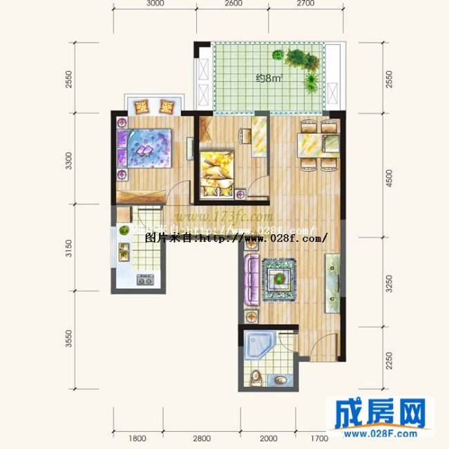 锦城华府户型图,点击放大