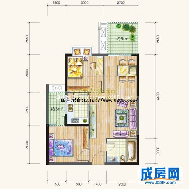 锦城华府户型图,点击放大