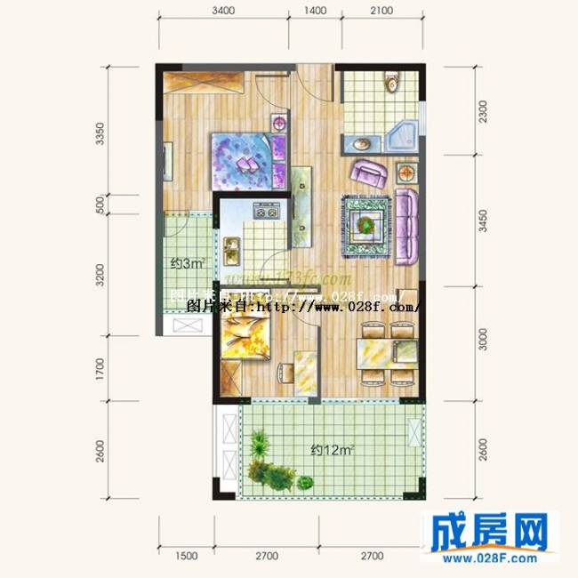 锦城华府户型图,点击放大