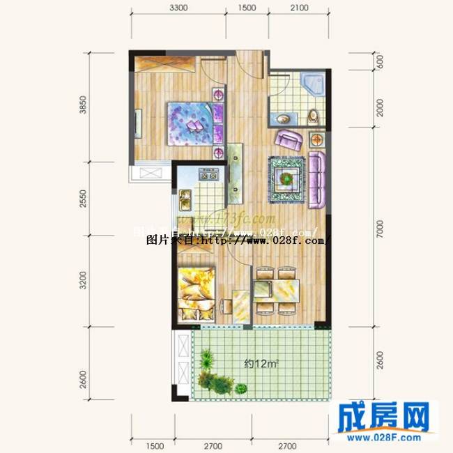 锦城华府户型图,点击放大