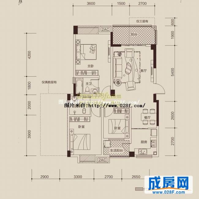 经典上城户型图,点击放大