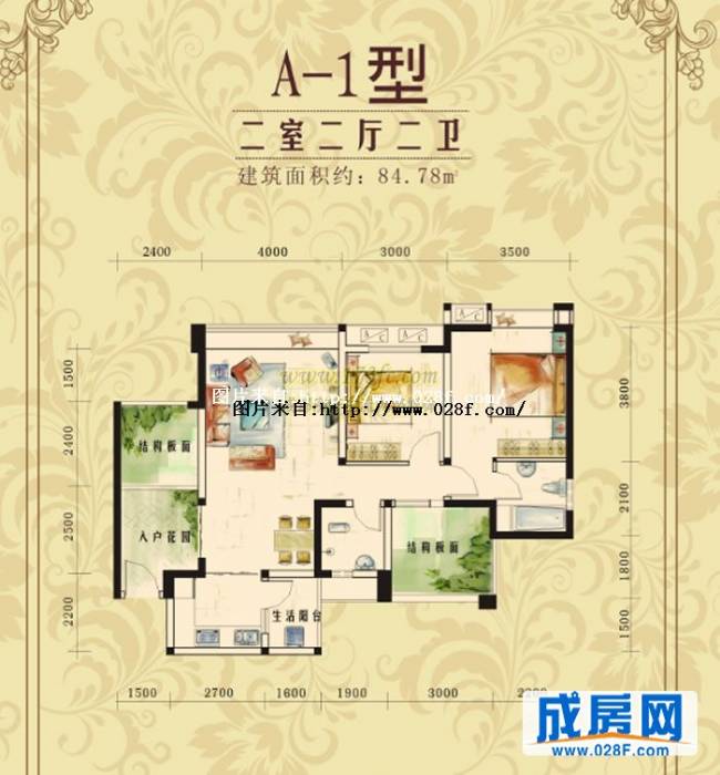 凯斯顿华府三期户型图,点击放大