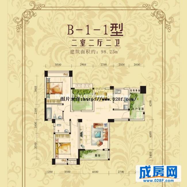 凯斯顿华府三期户型图,点击放大